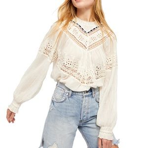 Free people “Abigail” Victorian blouse Sz small